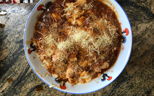 Nhoque saboroso de liquidificador