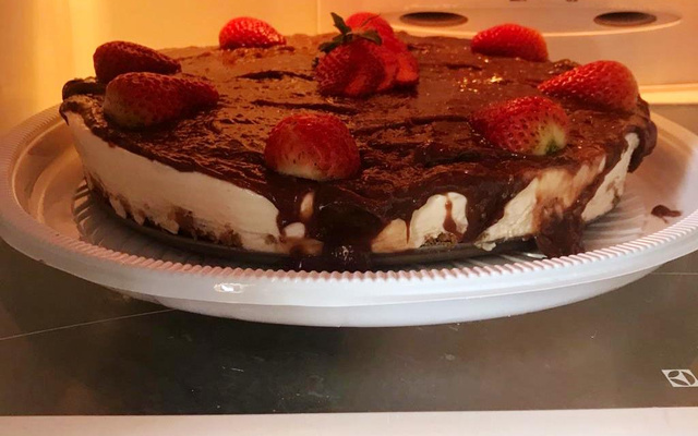 Cheesecake gelado simples