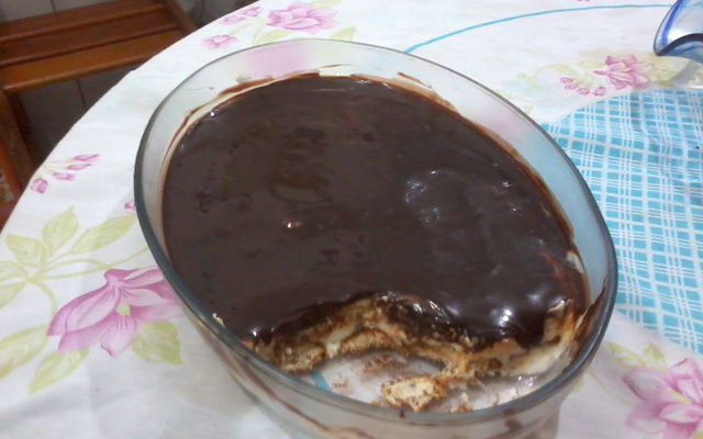 Pavê de laranja e ganache de chocolate