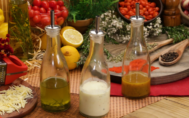 3 molhos de salada