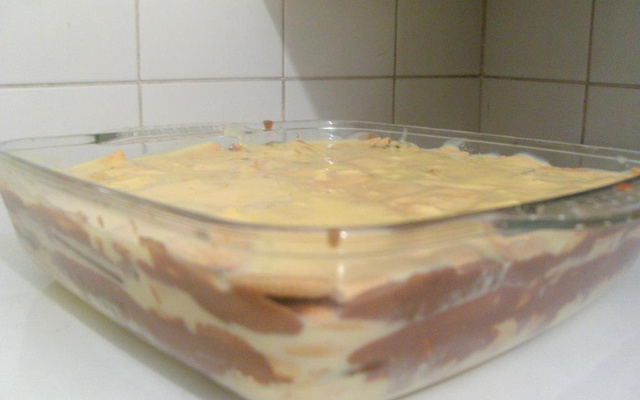 Torta de bolacha de baunilha e chocolate