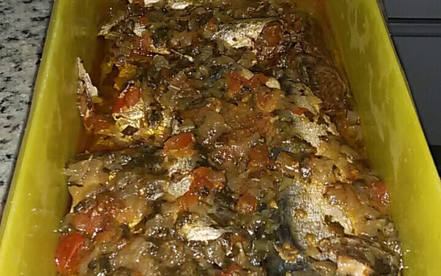 Peixe na panela de pressão