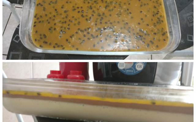 Bombom de travessa com mousse de maracujá