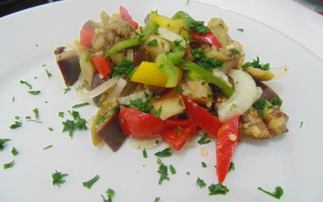 Salada de berinjelas ao forno