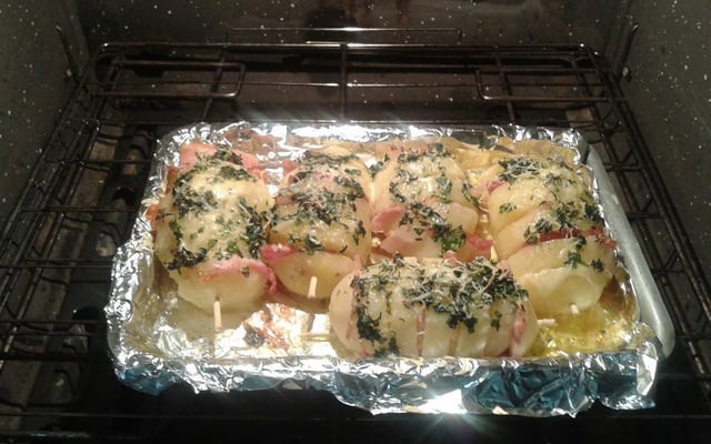 Batata assada com bacon