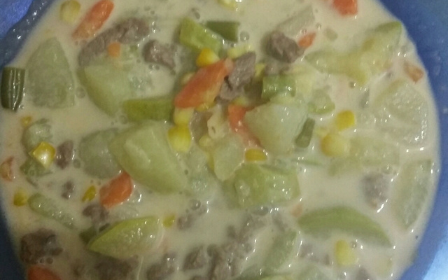 Sopa de legumes com cream cheese light