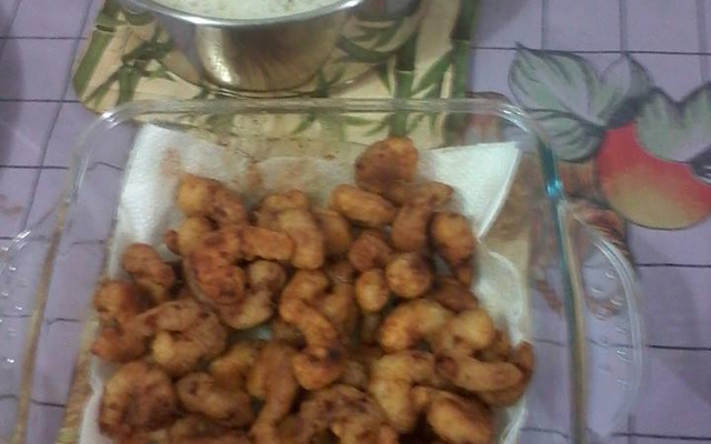 Camarão empanado crocante