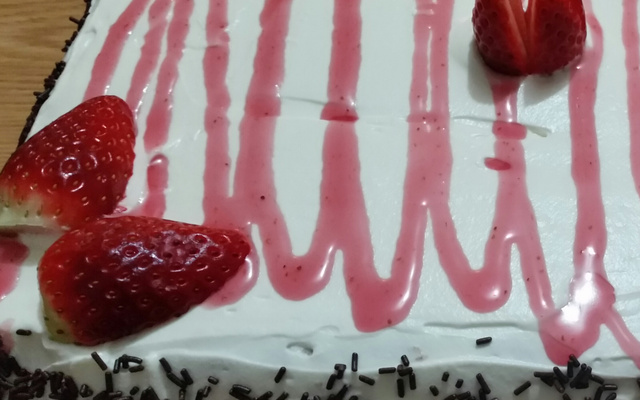 Bolo de aniversário da Luzia