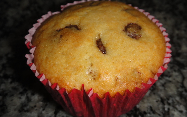 Muffins de baunilha e chocolate