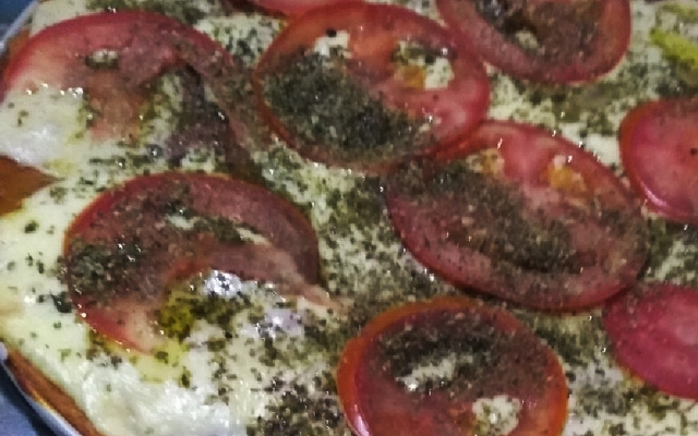 Pizza de pão de fôrma