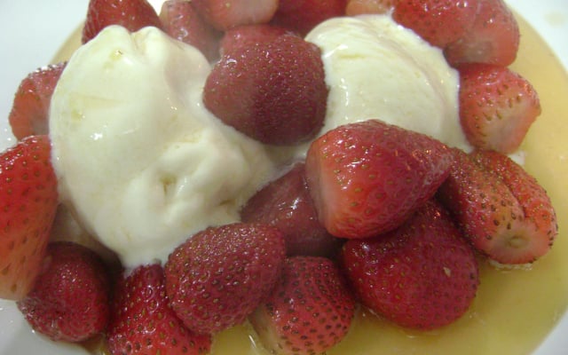 Frutas flambadas do La Forneria