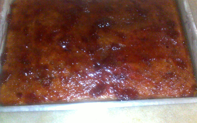 Bolo de fubá de morango