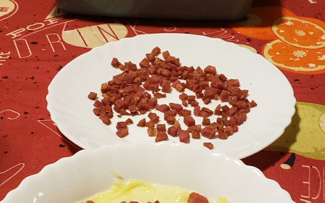 Creme de Cebola com Gorgonzola e Calabresa para Founde