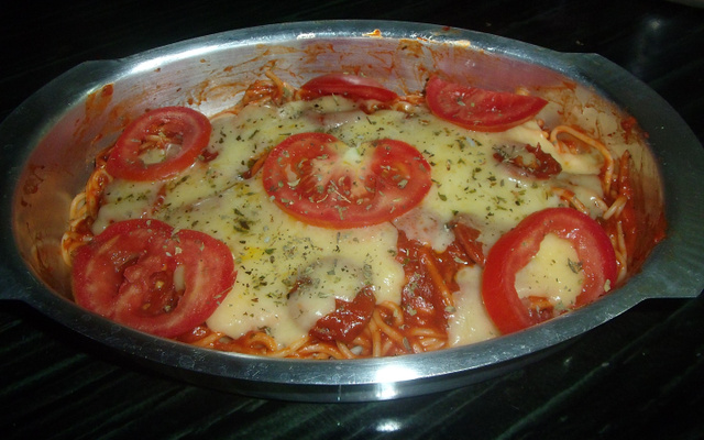 Macarrão sabor pizza