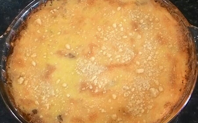 Escondidinho de batata com carne seca