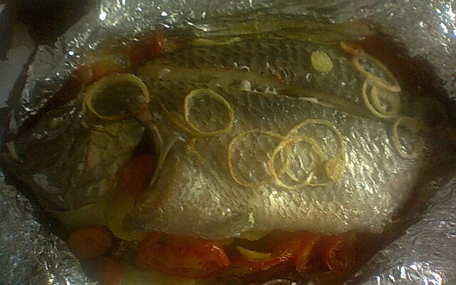Peixe no forno (tilápia)