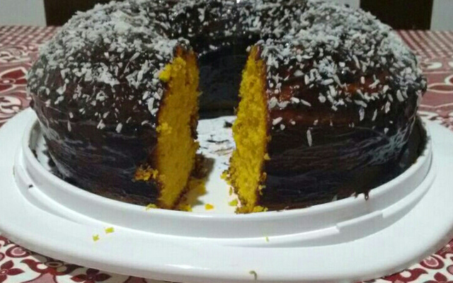 Bolo de abóbora com coco