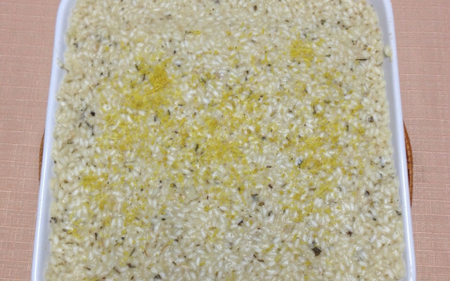 Risoto de limão siciliano com filé de salmão