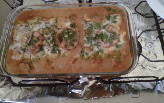 Lasanha de massa de pastel