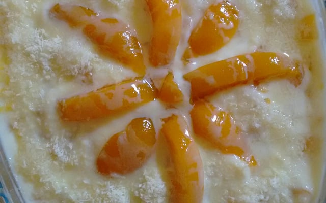 Pavê de pêssego fácil