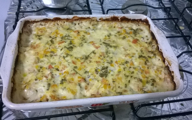 Cação assado no forno