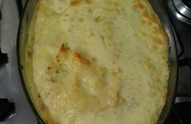 Escondidinho de frango com batata doce fit