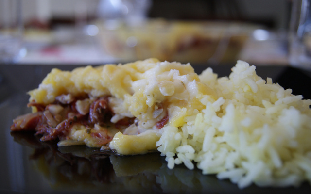 Escondidinho de carne seca