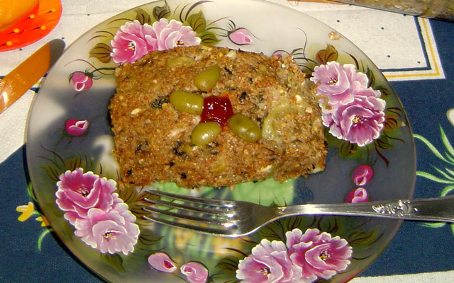 Quibe de forno de berinjela recheado com ricota do Lúcio Cezar