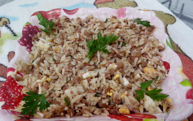 Arroz com lentilha