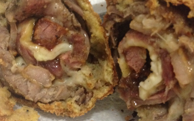 Bife à milanesa recheado