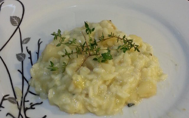 Risoto de gorgonzola e pêra