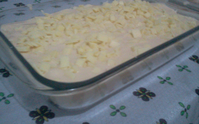 Arroz de forno ao molho branco