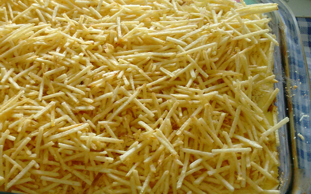 Frango com Catupiri e batata palha da tia Gracia