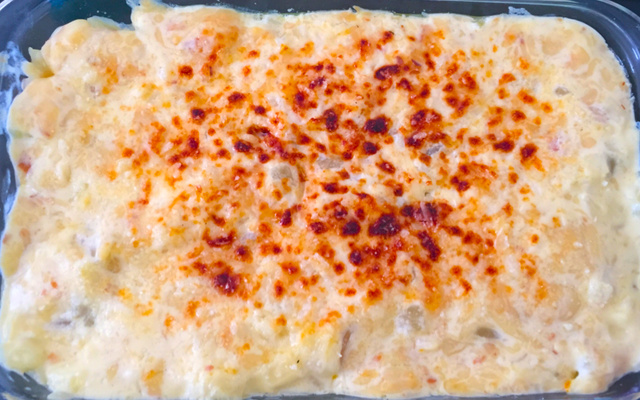 Souflé de legumes com queijo