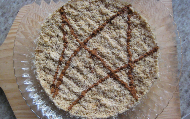 Maçã com farofa doce (apple crumble)