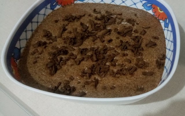 Mousse de café com chocolate