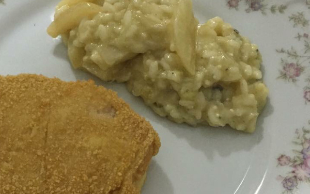 Risoto de gorgonzola e pêra