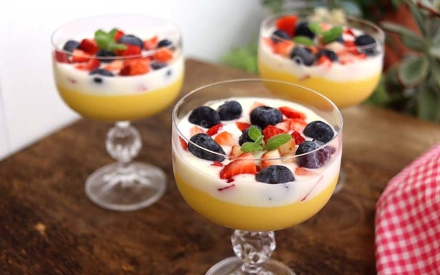 Creme de manga com iogurte