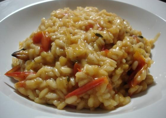 Risoto de calabresa e mussarela de búfala