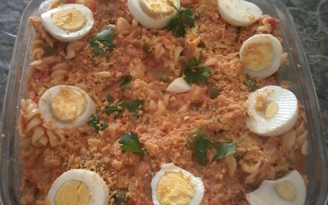 Macarronada especial de bacalhau