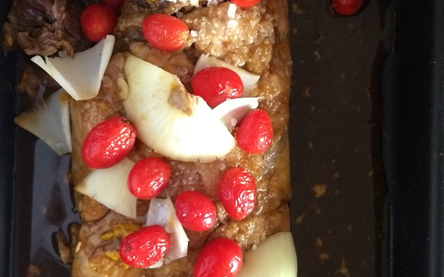 Fraldinha assada com mostarda e mel