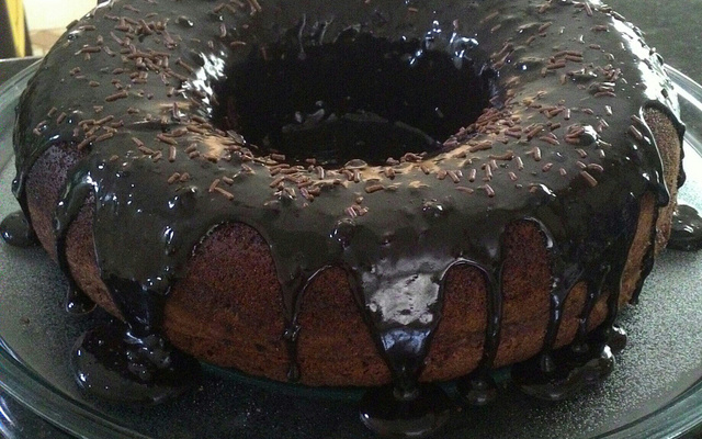 Bolo de chocolate de liqüidificador