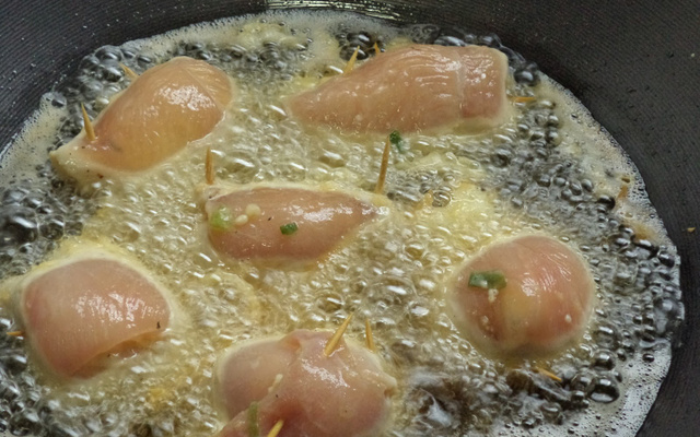 Filé de frango frito rápio