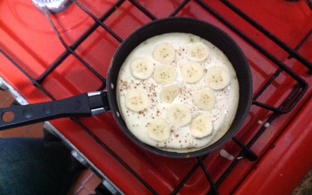 Panqueca de banana e aveia