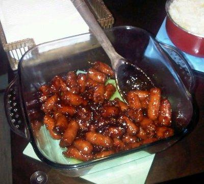 Linguicinha caramelada