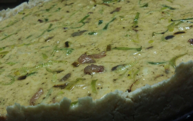 Quiche de alho poró