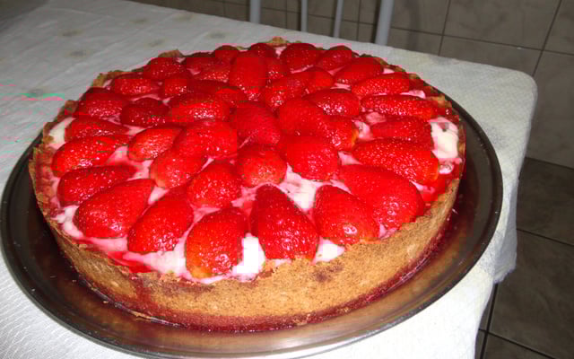 Torta de morango com iogurte
