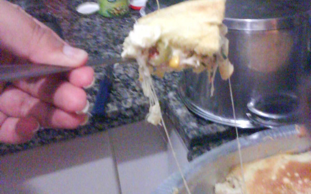 Torta de frango especial de liquidificador