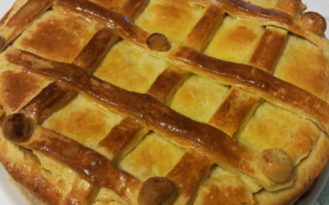 Empadão de frango com palmito