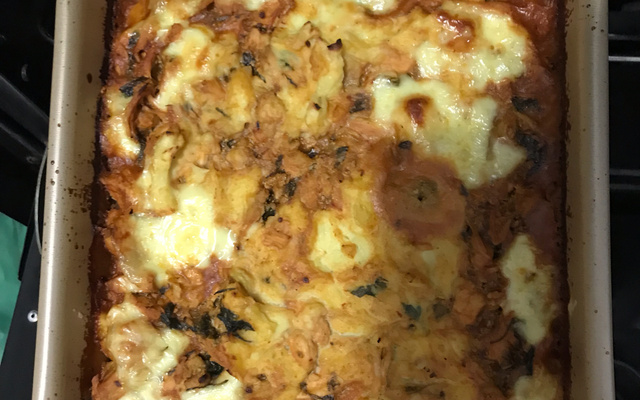 Escondidinho de frango com batata doce fit